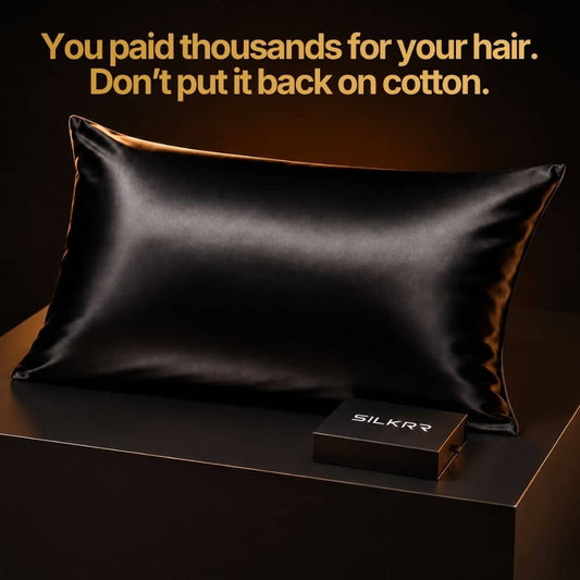 Silk Pillowcase For Fragile Hair & Night Topicals