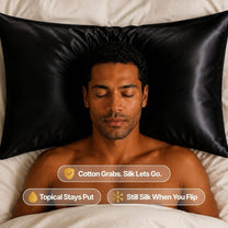 Silk Pillowcase For Fragile Hair & Night Topicals